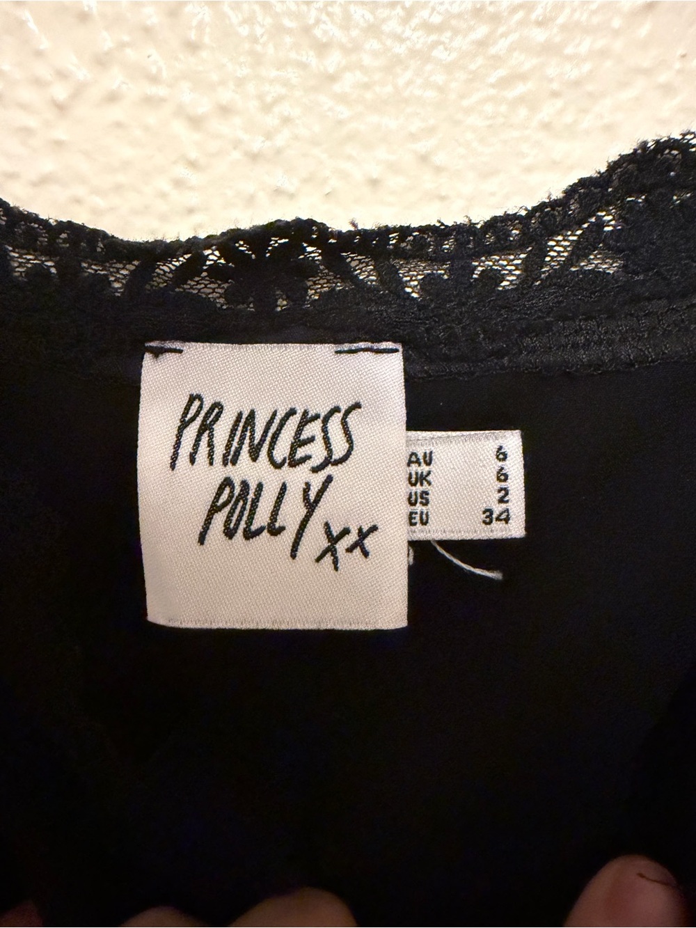 NWOT Princess Polly Black Juliana Top (Size 2) - Picture 4 of 5